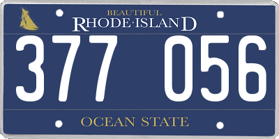 RI license plate 377056