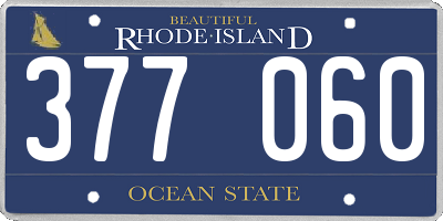 RI license plate 377060