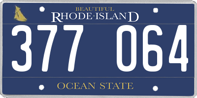 RI license plate 377064