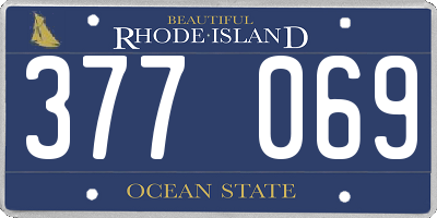 RI license plate 377069