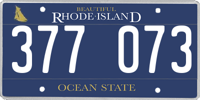 RI license plate 377073