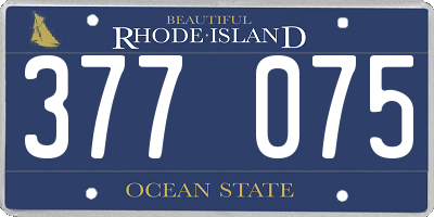 RI license plate 377075