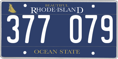 RI license plate 377079