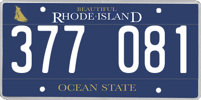 RI license plate 377081