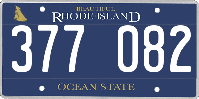 RI license plate 377082
