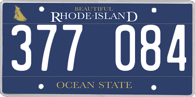 RI license plate 377084