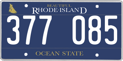 RI license plate 377085