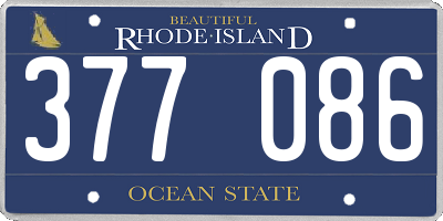 RI license plate 377086