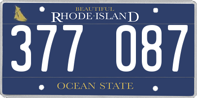 RI license plate 377087