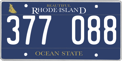 RI license plate 377088