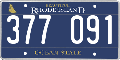 RI license plate 377091