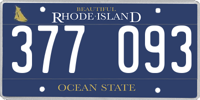 RI license plate 377093