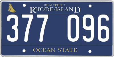 RI license plate 377096