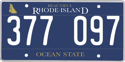 RI license plate 377097