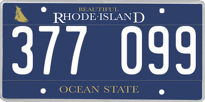 RI license plate 377099