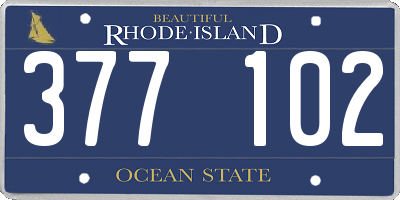 RI license plate 377102