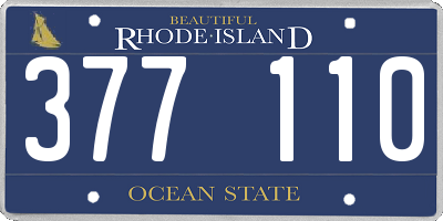 RI license plate 377110