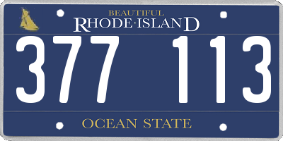 RI license plate 377113