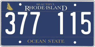RI license plate 377115