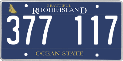 RI license plate 377117
