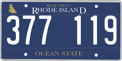 RI license plate 377119