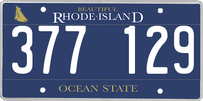 RI license plate 377129