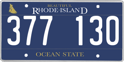 RI license plate 377130