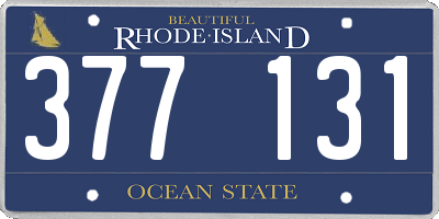RI license plate 377131
