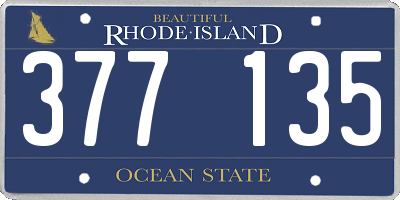 RI license plate 377135