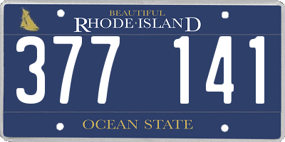 RI license plate 377141