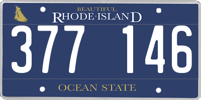 RI license plate 377146