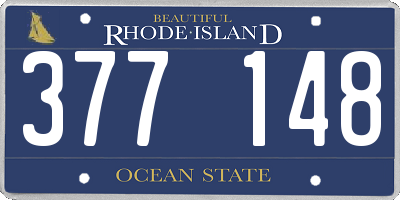 RI license plate 377148