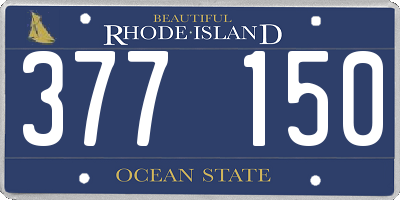 RI license plate 377150