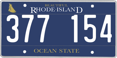 RI license plate 377154