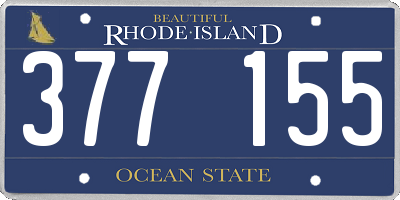 RI license plate 377155