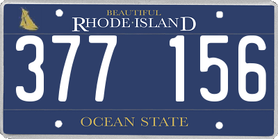 RI license plate 377156