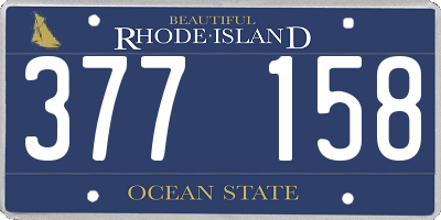 RI license plate 377158