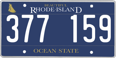 RI license plate 377159