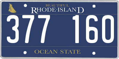 RI license plate 377160
