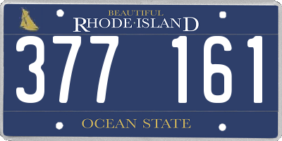 RI license plate 377161