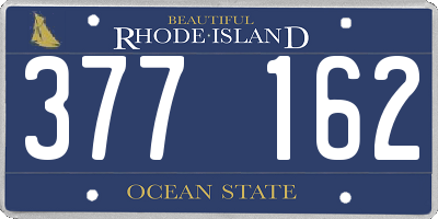 RI license plate 377162