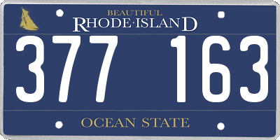 RI license plate 377163