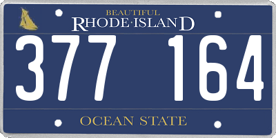 RI license plate 377164