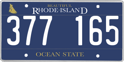 RI license plate 377165