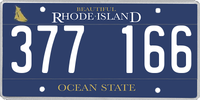 RI license plate 377166