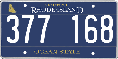 RI license plate 377168