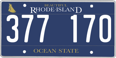 RI license plate 377170