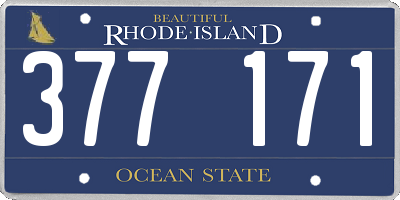 RI license plate 377171