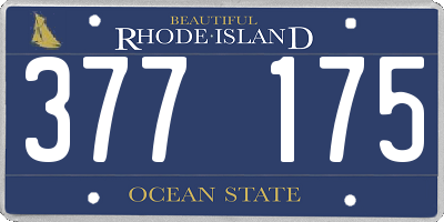 RI license plate 377175