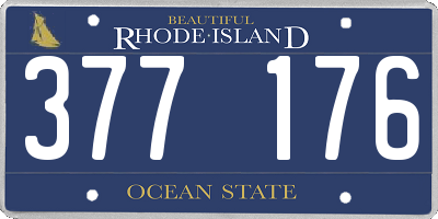 RI license plate 377176